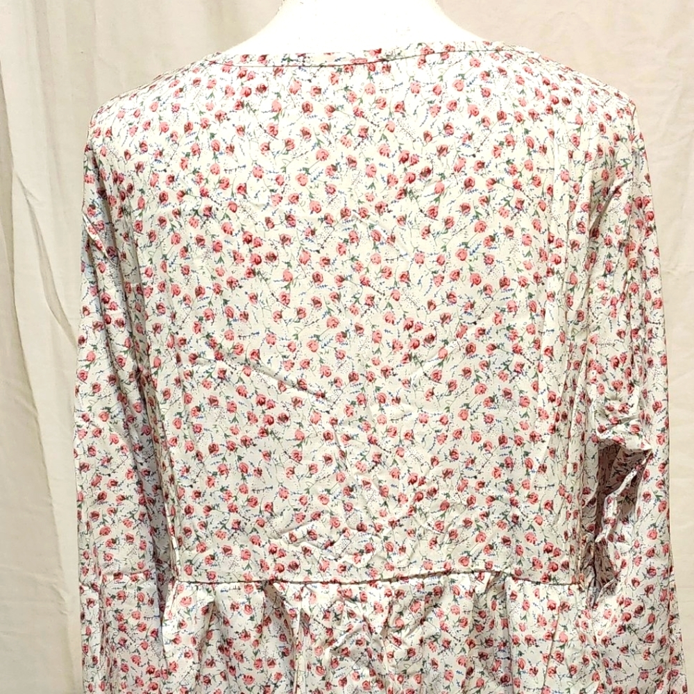 SHEIN Women's Floral Peplum Blouse NWT - Picture 9 of 12